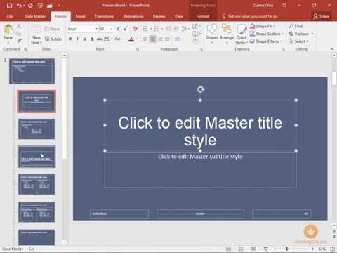 powerpoint for mac master slide type styles